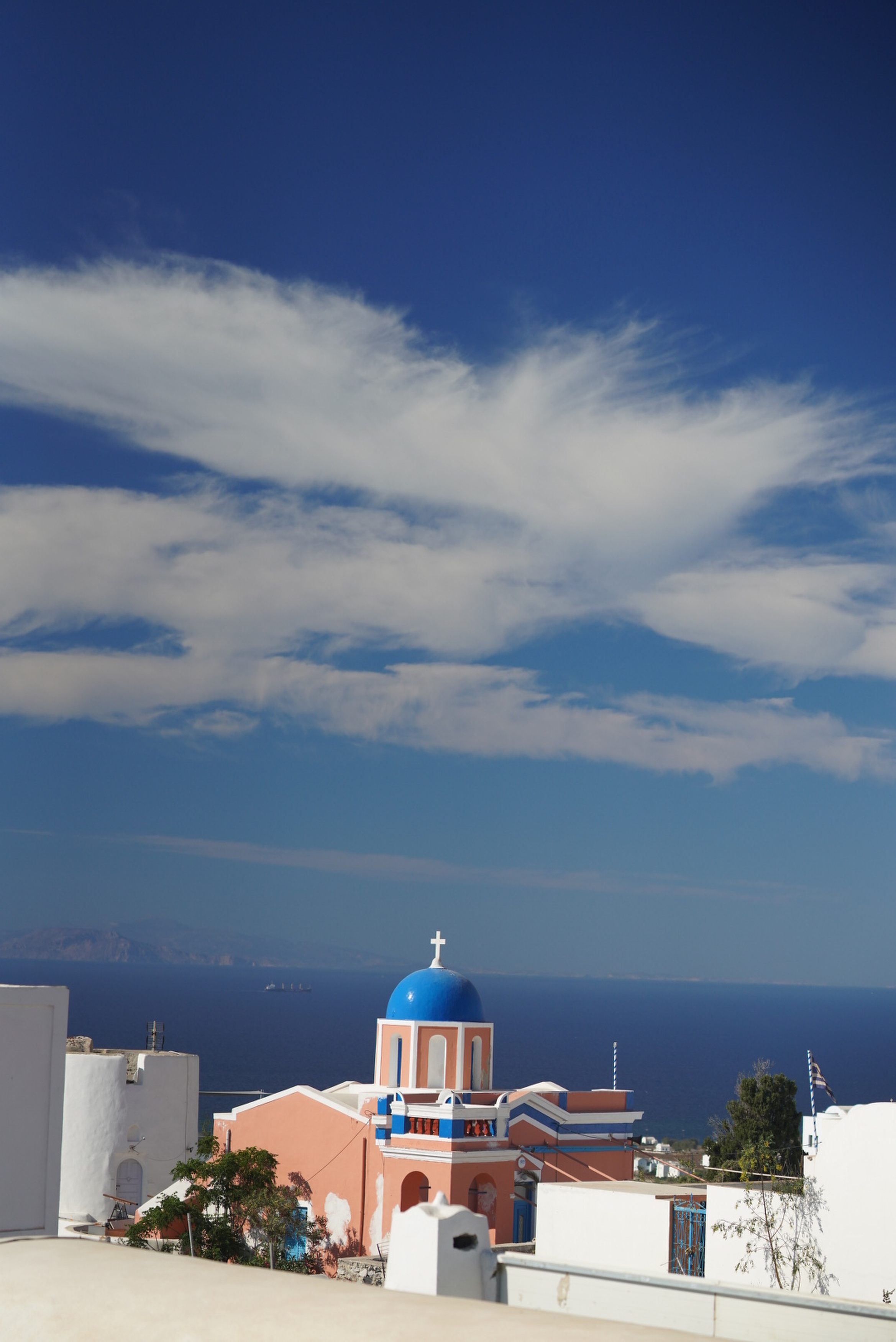 Santorini caldera sunset from Tramonto Lounge